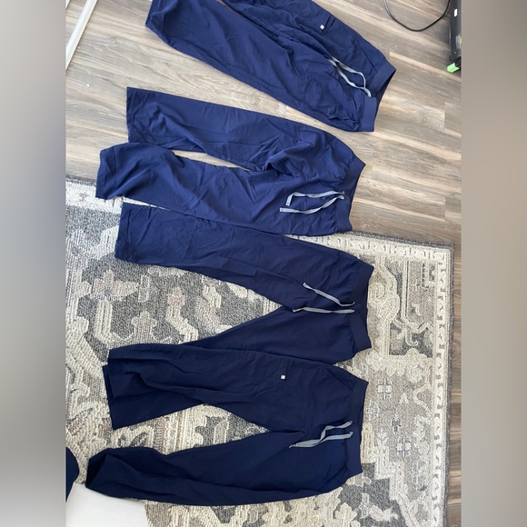 Figs Pants - Navy Blue figs scrub Pants - Set of 4